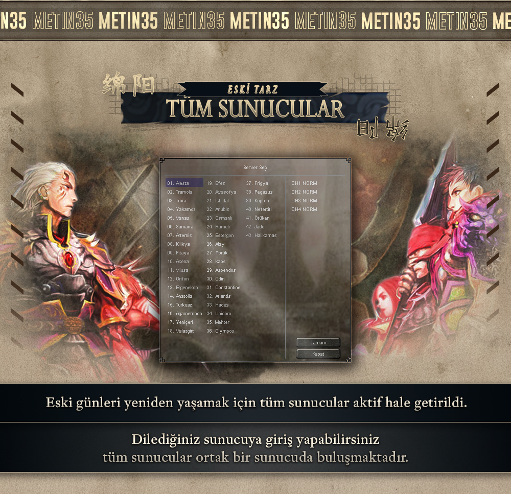 Metin35 Level Görevleri ve Ödüller
