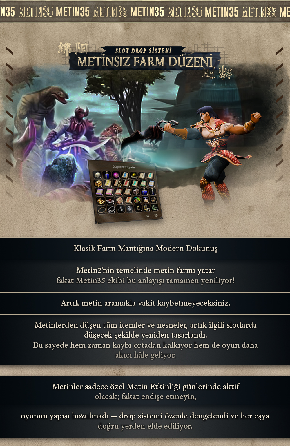 Metin35 Etkinlik Takvimi ve Saatleri