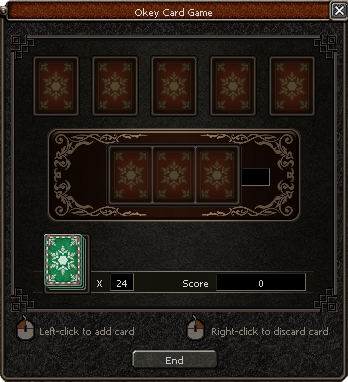 Metin2 Okey Etkinliği Yaz Sürümü Arayüzü