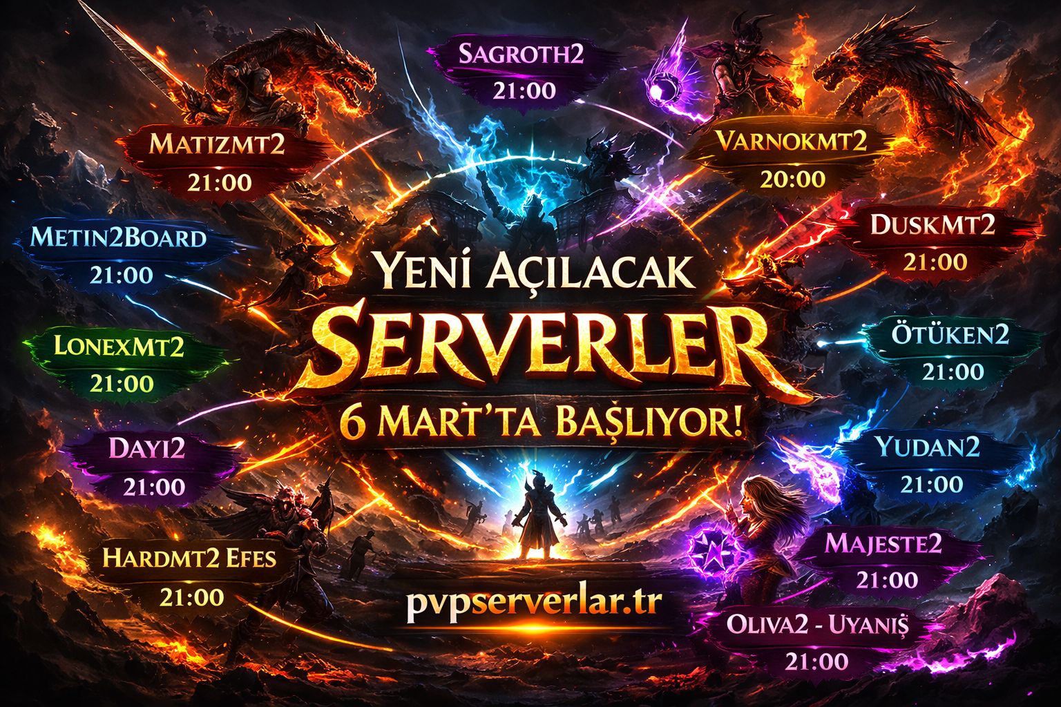 Yeni Açılacak Metin2 PvP Serverler (6 Mart 2026)