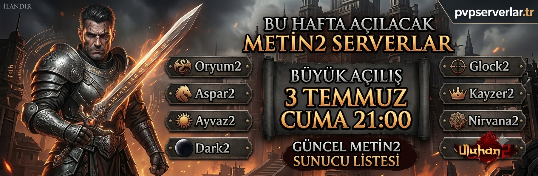 Yeni Açılacak Metin2 PvP Serverler (3 Temmuz 2026)
