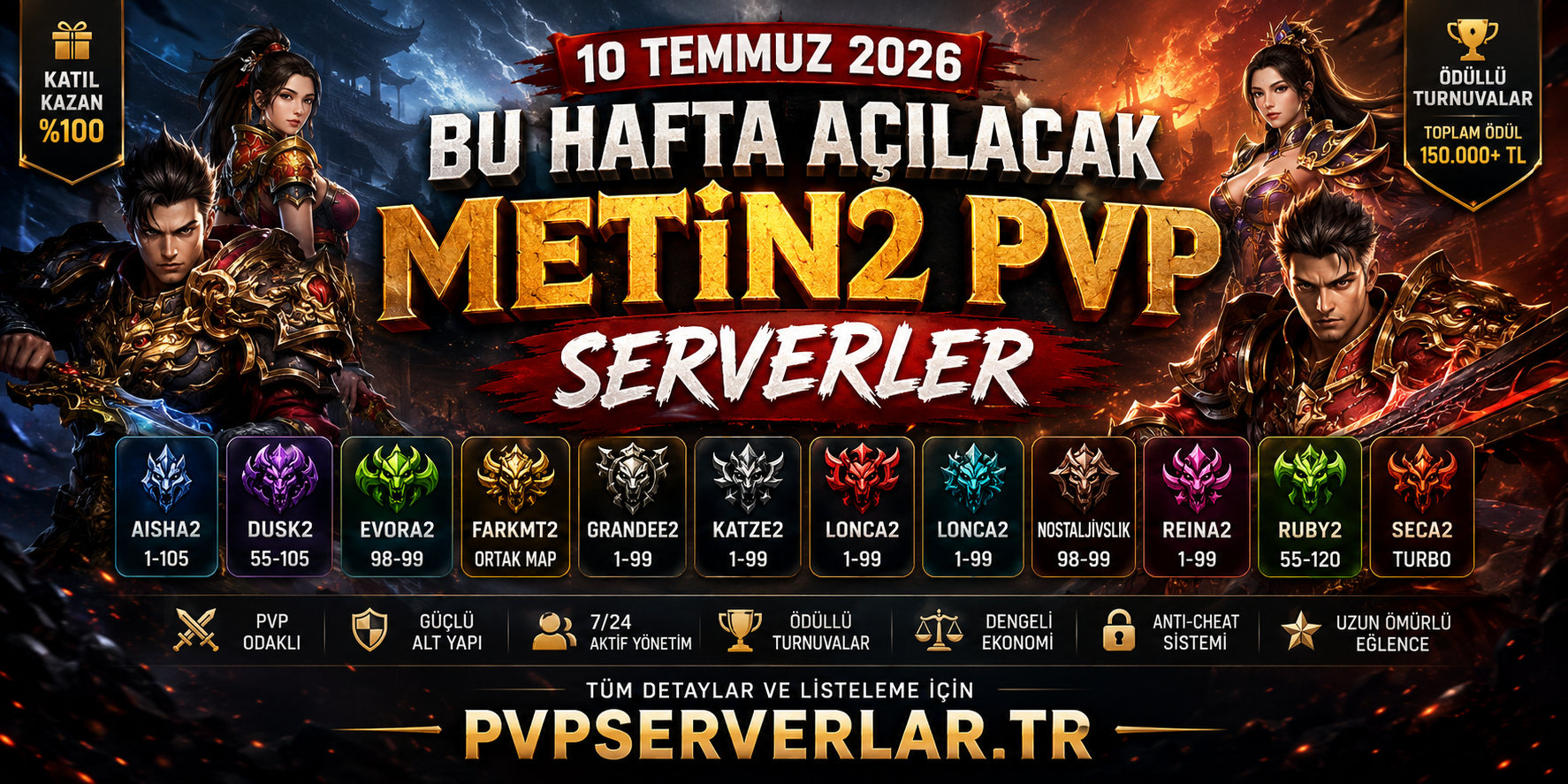 Yeni Açılacak Metin2 PvP Serverler (10 Temmuz 2026)