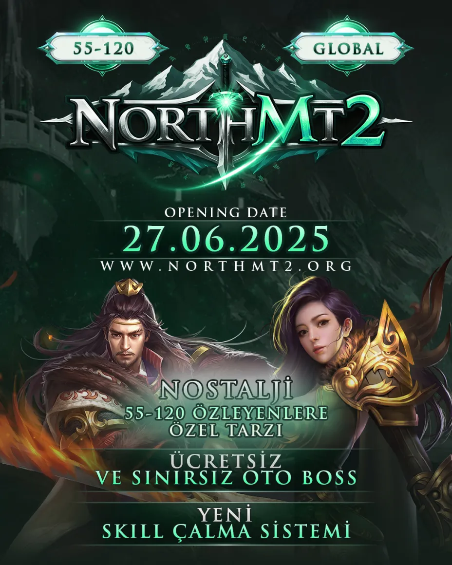 Northmt2 - Metin2 Özel Sunucu Northmt2 - Metin2 PVP Sunucu Bannerı