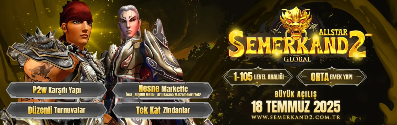 Semerkandmt2 - Metin2 Özel Sunucu Semerkandmt2 - Metin2 PVP Sunucu Bannerı