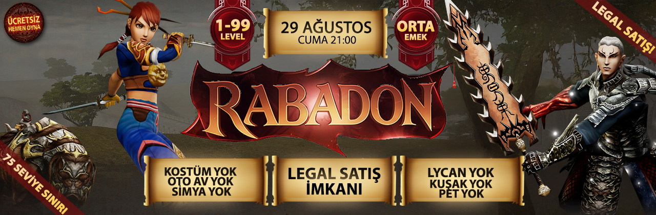 Rabadonmt2 - Metin2 Özel Sunucu Rabadonmt2 - Metin2 PVP Sunucu Bannerı
