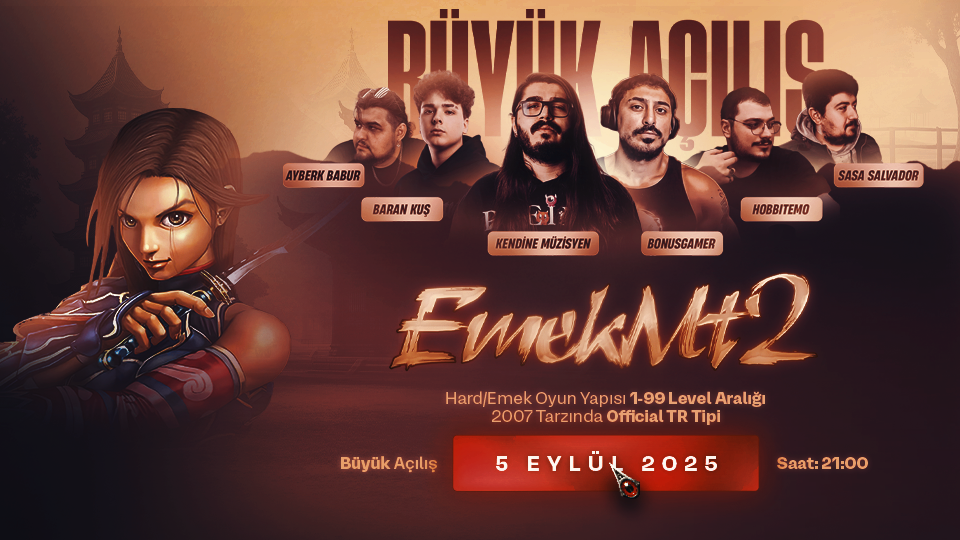 Emek Mt2 5 Eylül Cuma 1-99 - Metin2 Özel Sunucu Emek Mt2 5 Eylül Cuma 1-99 - Metin2 PVP Sunucu Bannerı