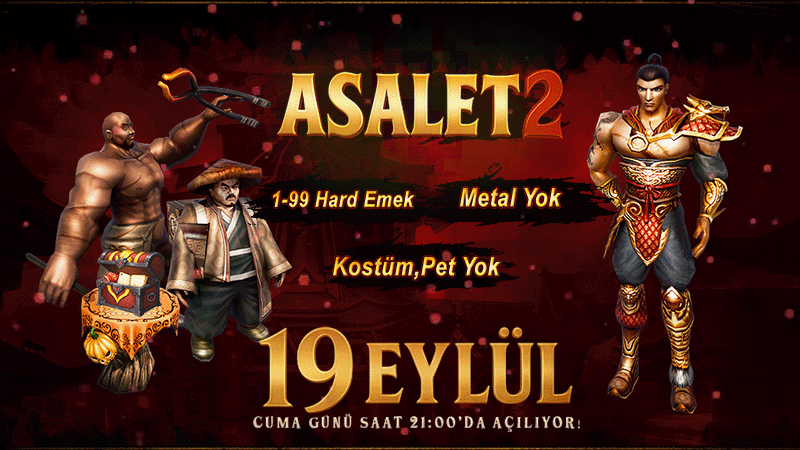 Asalet2 Mt2 1-99 Hard Emek Tr Tipi 19 Eylül - Metin2 Özel Sunucu Asalet2 Mt2 1-99 Hard Emek Tr Tipi 19 Eylül - Metin2 PVP Sunucu Bannerı