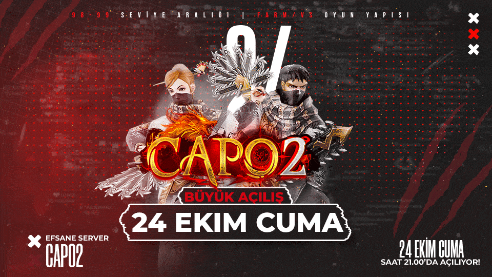 Capo2 Metin2 –98-99 24 Ekim 21.00’da Vslik & Farm Yapısıyla Açılıyor! - Metin2 Özel Sunucu Capo2 Metin2 –98-99 24 Ekim 21.00’da Vslik & Farm Yapısıyla Açılıyor! - Metin2 PVP Sunucu Bannerı