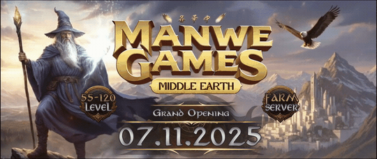Manwe Games - Middle Earth 55-120 Yapısıyla 7 Kasımda sizlerle - Metin2 Özel Sunucu Manwe Games - Middle Earth 55-120 Yapısıyla 7 Kasımda sizlerle - Metin2 PVP Sunucu Bannerı