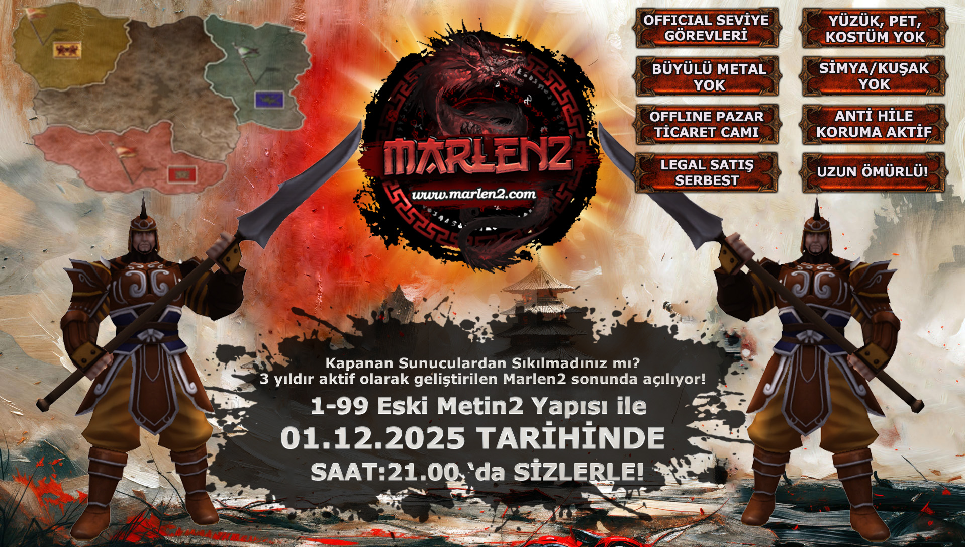 Marlen2 1-99 Hard Emek Sunucu - Metin2 Özel Sunucu Marlen2 1-99 Hard Emek Sunucu - Metin2 PVP Sunucu Bannerı