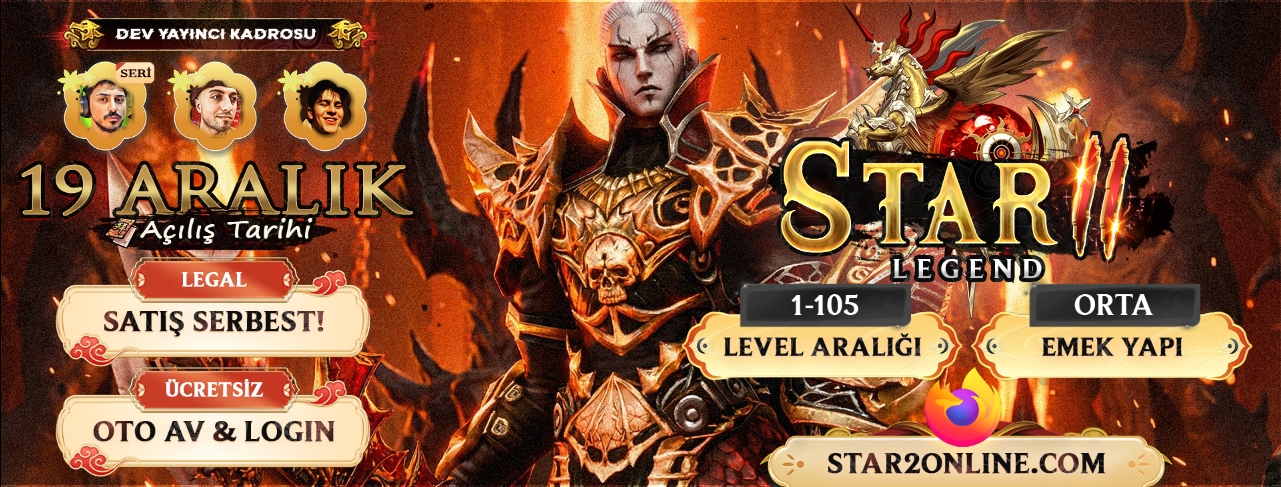Star2 Legend 1-105 Orta Emek Server - 19 Aralık Cuma Açılıyor - Metin2 Özel Sunucu Star2 Legend 1-105 Orta Emek Server - 19 Aralık Cuma Açılıyor - Metin2 PVP Sunucu Bannerı