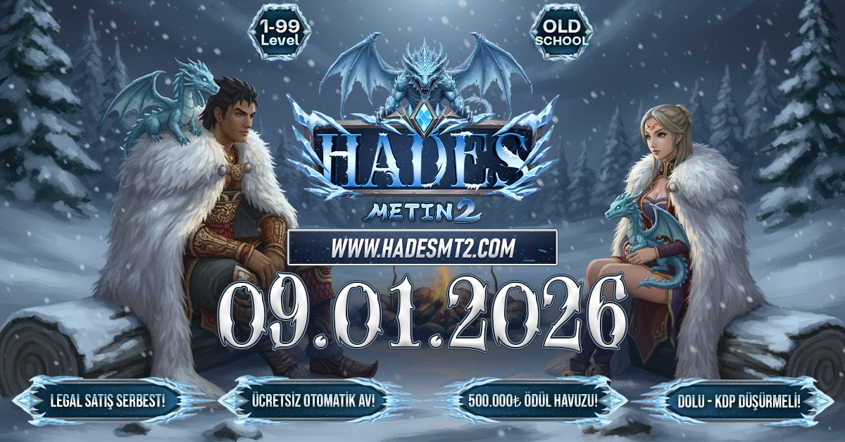 HadesMt2 - 1-99 Oldschool Emek Server | 9 Ocak 2026 Açılış - Metin2 Özel Sunucu HadesMt2 - 1-99 Oldschool Emek Server | 9 Ocak 2026 Açılış - Metin2 PVP Sunucu Bannerı