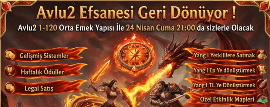 Avlu Mt2 1-120 Legal Satışlı Ücretsiz Oto Avlı Balık Botlu Pvp Server - Metin2 Özel Sunucu Avlu Mt2 1-120 Legal Satışlı Ücretsiz Oto Avlı Balık Botlu Pvp Server - Metin2 PVP Sunucu Bannerı