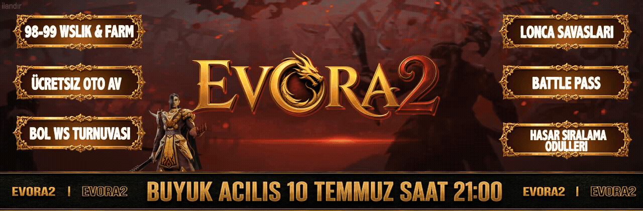 Evora2 98-99 Wslik – Klasik Metin2 Savaş Ruhu Modern Sistemlerle Buluşuyor - Metin2 PVP Sunucu Bannerı