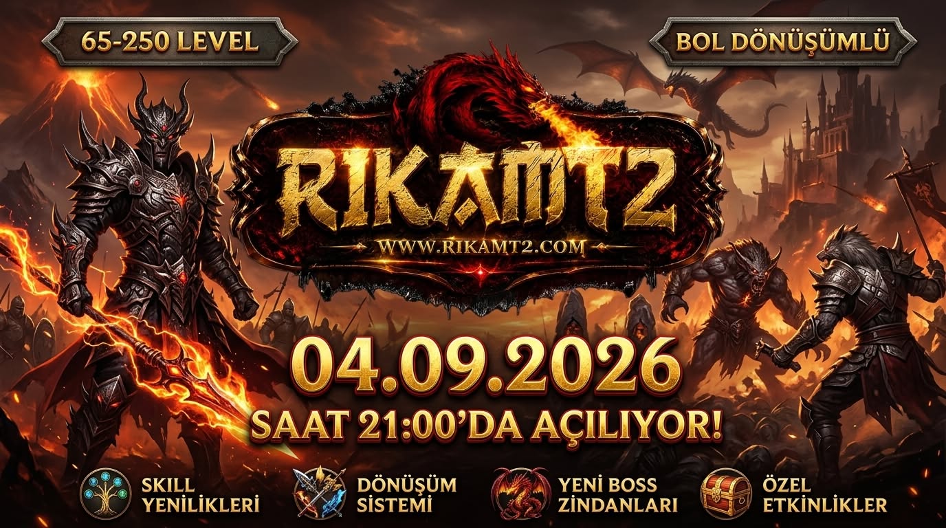 Rikamt2 65-250 Orta Emek - Metin2 Özel Sunucu Rikamt2 65-250 Orta Emek - Metin2 PVP Sunucu Bannerı