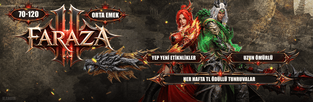 Faraza2 70-120 Klasik Metin2 Ruhu – Emek Uzun Soluklu PvP, Sabit Efsun Oranları, Tek Kat Zindanlar ve %100 Arındırma Paneli ile 12 Partner Yayıncılı Metin2 PvP Server - Metin2 PVP Sunucu Bannerı