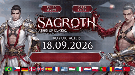 Sagroth2 55-120 Türkiye'nin En Büyük Sunucusu – Pyungmoo + Bakra + Yongbi Çölü TR Orijinal Haritalar 55-120 Uyumlu, Ücretsiz Sınırsız Oto Av + Boss + Battle Pass ile Metin2 PvP Server - Metin2 PVP Sunucu Bannerı