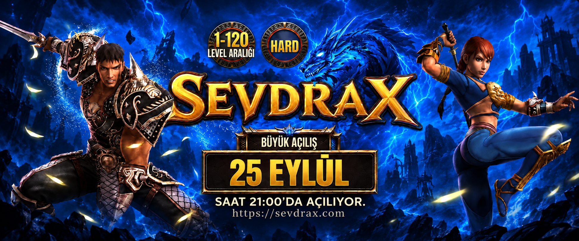 Sevdrax 1-120 Level Emek Server – Multi-Farm 3 Hesap + Element Tılsımı (+0 +50) + Kral Tılsımı + Kalıcı Şebnem (Su Taşı + Hindiba) + 6-12 Saatlik Özel Metin Odaları + Animasyonlu Kanat Kuşakları ile Metin2 PvP Server - Metin2 PVP Sunucu Bannerı