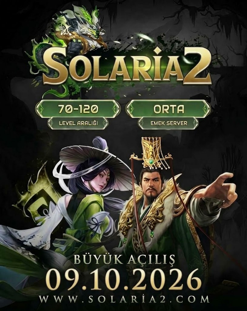 Solaria2 - Metin2 Özel Sunucu Solaria2 - Metin2 PVP Sunucu Bannerı